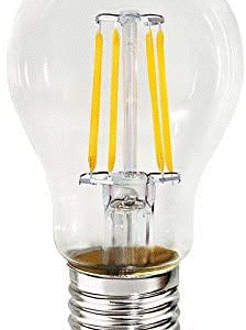 LED filament bulb, Glass, 60*102, E27, 2700K
