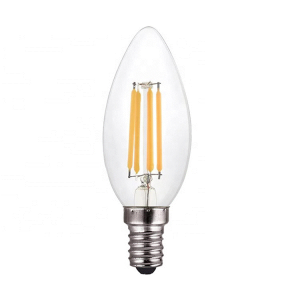 LED filament bulb candle, Glass, 35*102, E14, 2700K