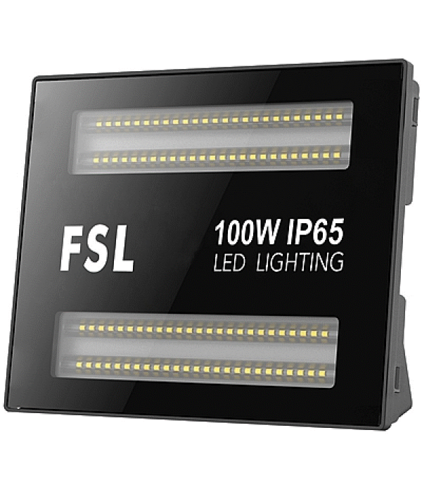 FSL FLOODLIGHT PRO, 180-265V, 100W, AL+Glass, 2.25kg, IP65, 6500K